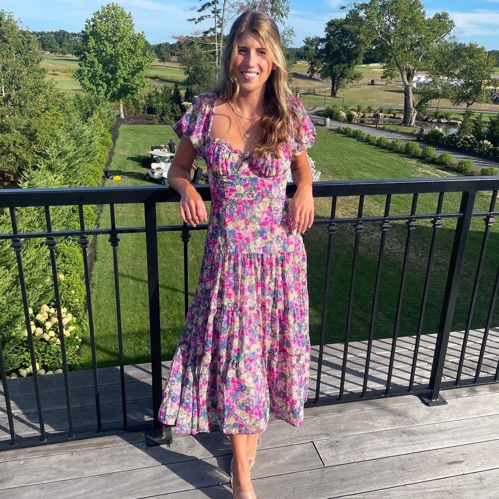 ASTR floral midi dress